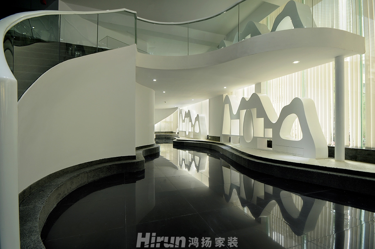長沙某商業(yè)廣場450㎡仿生未來商鋪 裝修案例效果圖-05山水抽象運(yùn)用于整個空間