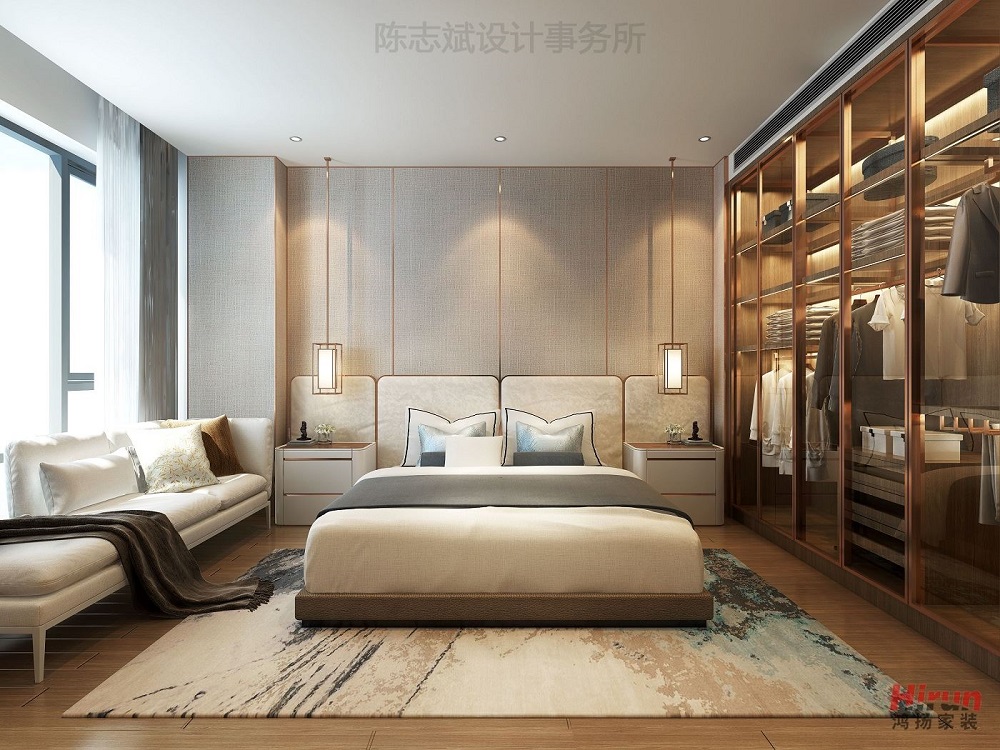 武漢華僑城260㎡雅致現代復式 裝修案例效果圖-J132379807588430