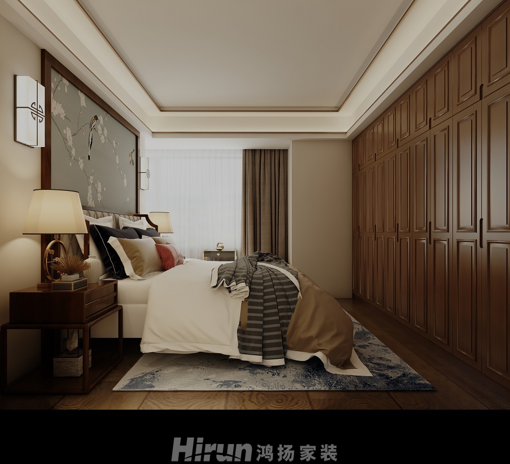 三一翡翠灣146㎡復(fù)合寫意四居室 裝修案例效果圖-3
