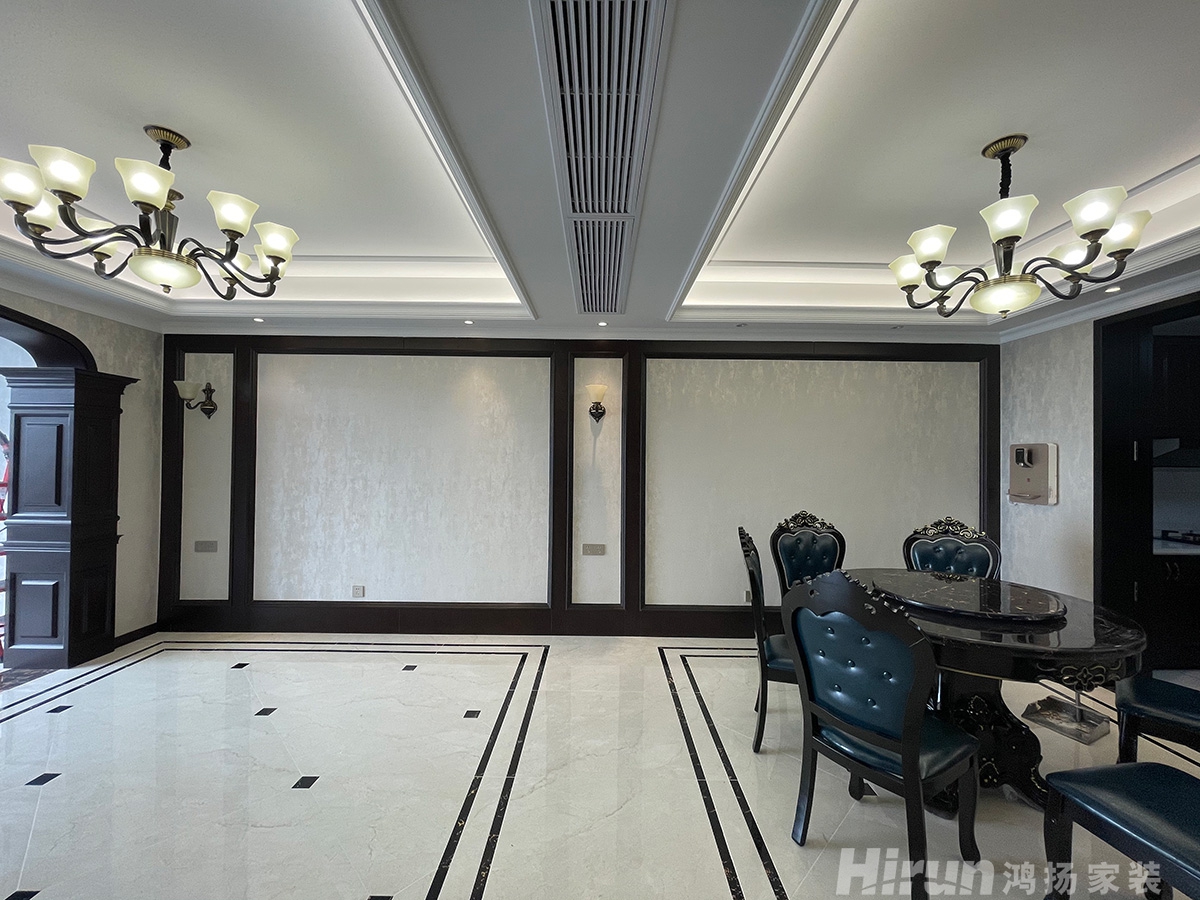 金鐘大悅城150㎡輕歐簡(jiǎn)美四居室 裝修案例實(shí)景圖-1