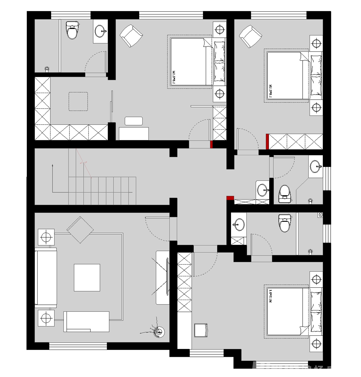 攸縣自建別墅450㎡復(fù)合寫意別墅 裝修案例效果圖-1