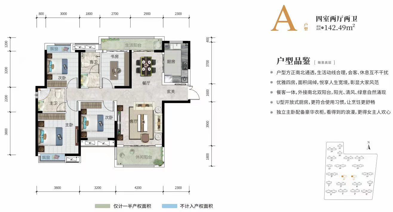 長(zhǎng)房寧都公館 A戶型 142㎡