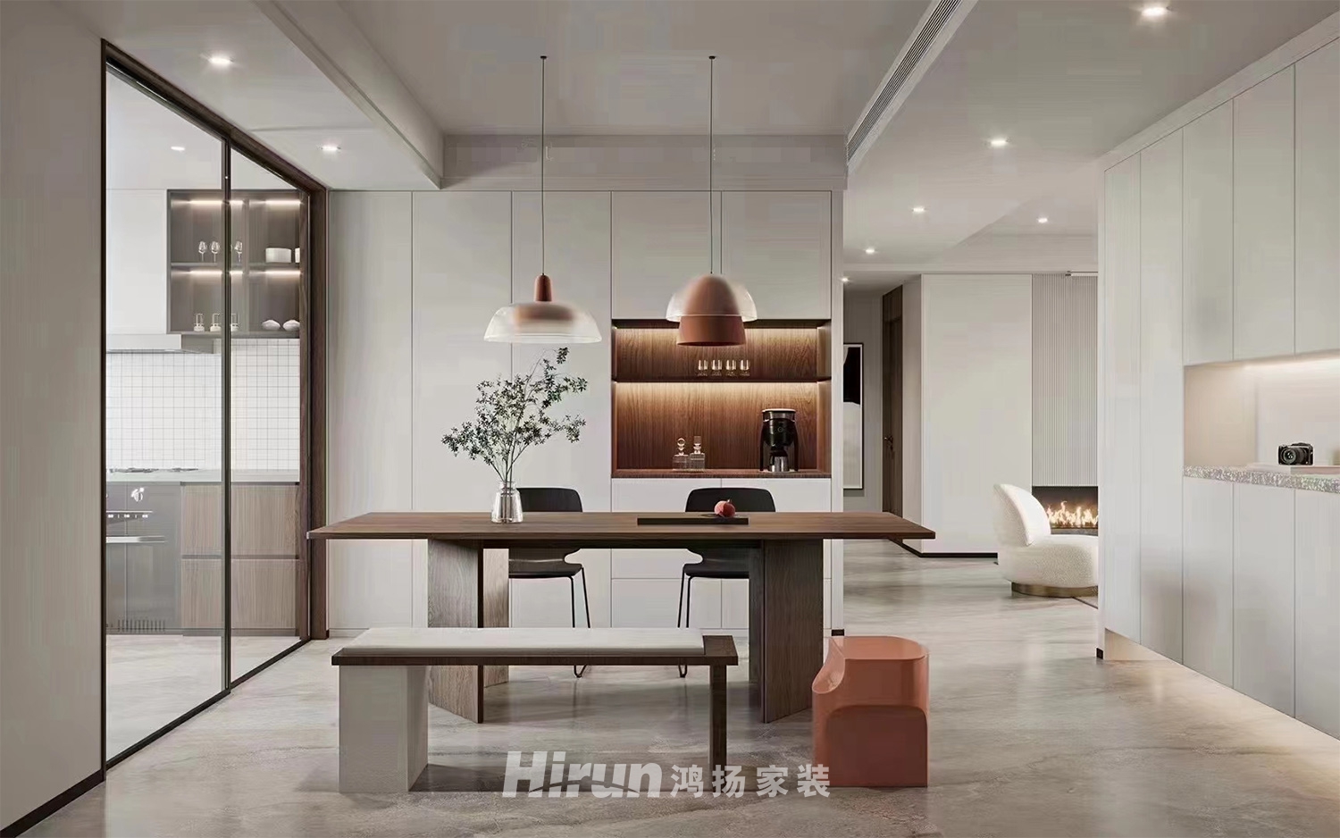 八方小區(qū)160㎡北歐之光四居室 裝修案例效果圖-2