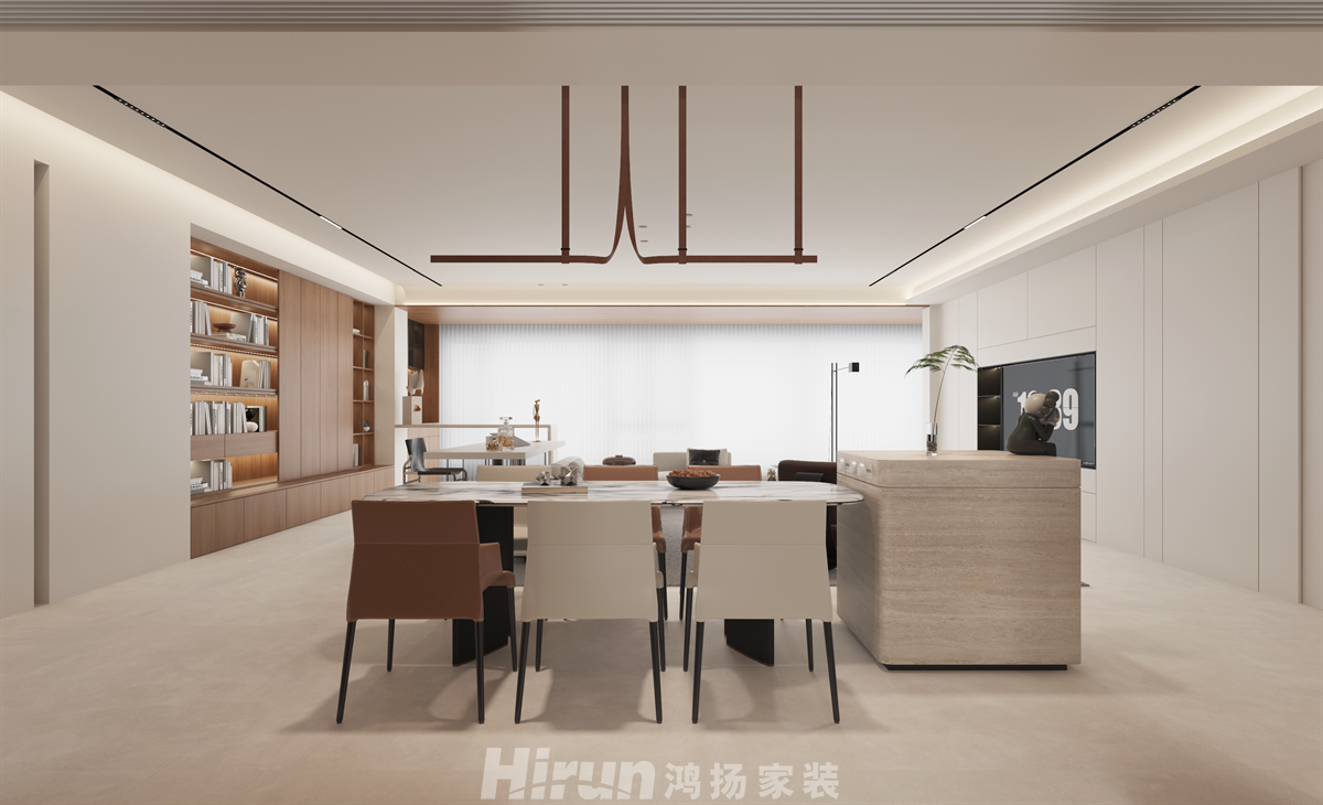 麓云國際240㎡北歐之光大平層 裝修案例效果圖-2