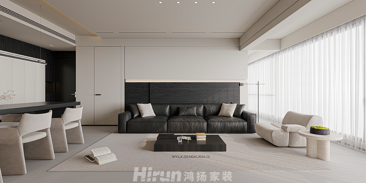 輝煌國際城170㎡雅致現(xiàn)代四居室 裝修案例效果圖-4