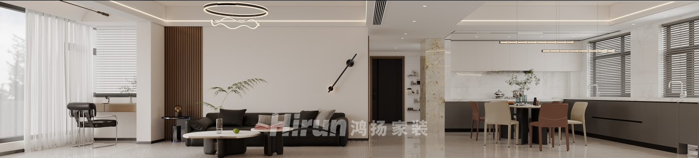 翡翠年華167㎡雅致現代四居室 裝修案例效果圖-2