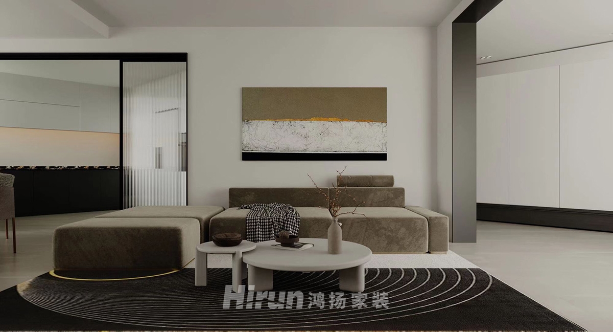 龍城廣場130㎡雅致現(xiàn)代復(fù)式 裝修案例效果圖-3