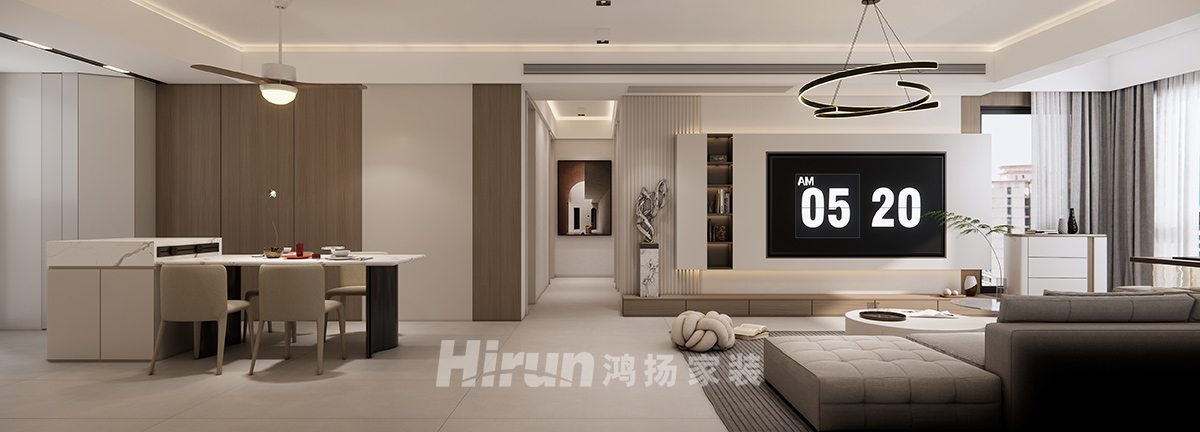神農灣130㎡雅致現代三居室 裝修案例效果圖-5