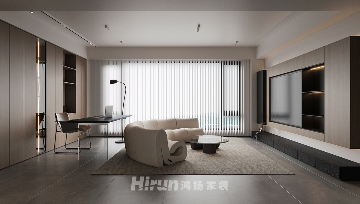 建發央著143㎡雅致現代四居室 裝修案例效果圖-4