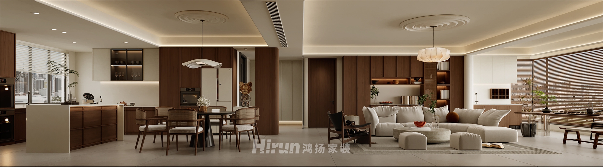 建發(fā)央著235㎡復(fù)古風(fēng)潮大平層 裝修案例效果圖-3