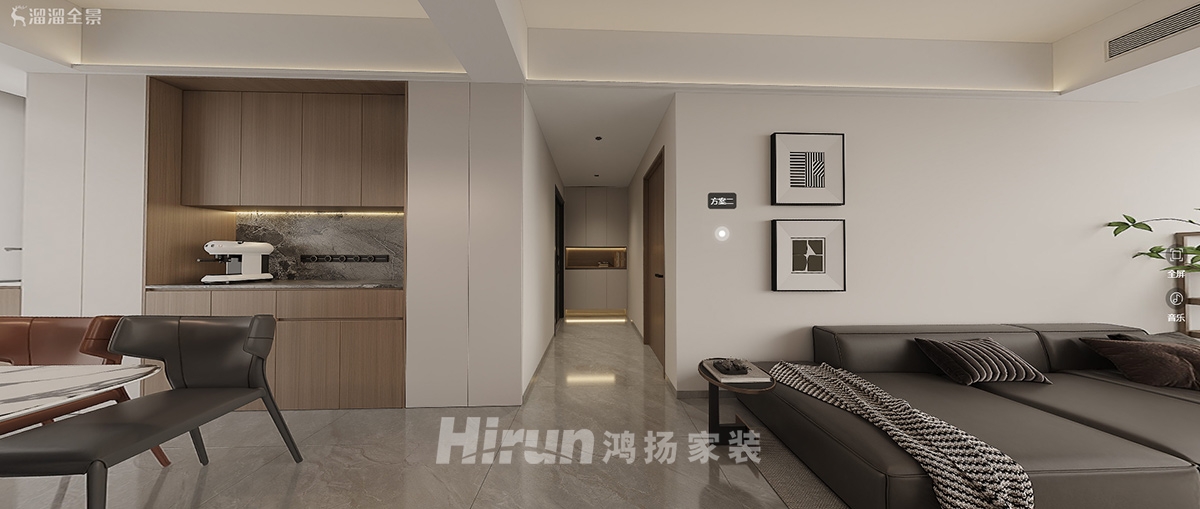 兆基璟宸府140㎡雅致現代四居室 裝修案例效果圖-1