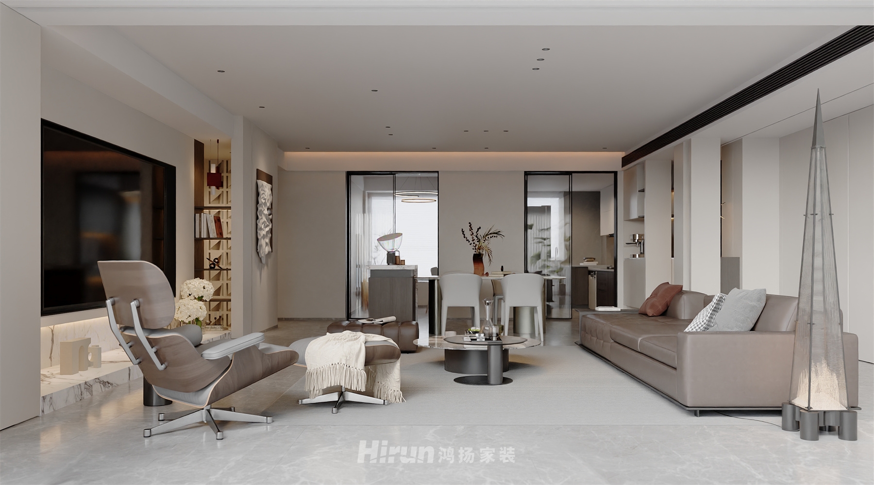 建發(fā)和著146㎡雅致現(xiàn)代四居室 裝修案例效果圖-2