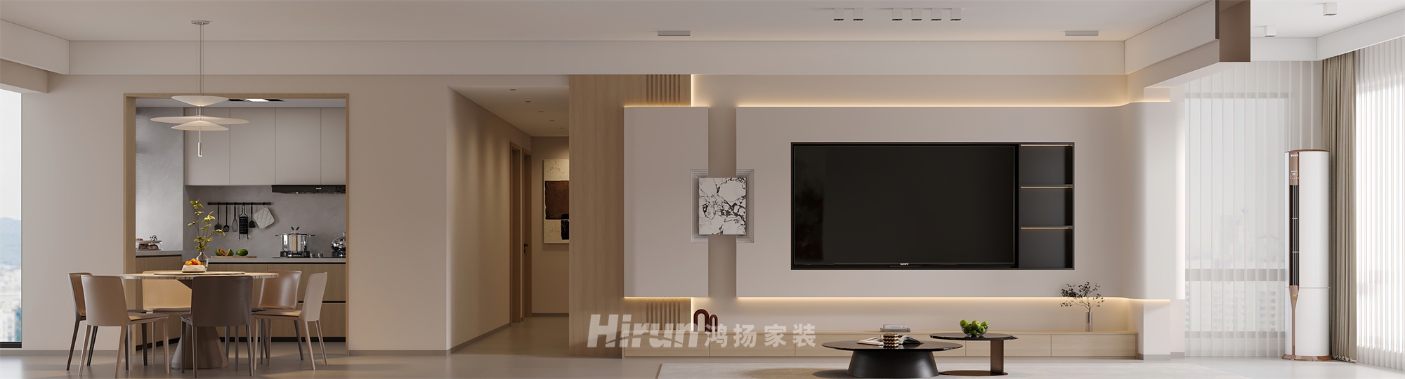 濟(jì)世華府153㎡北歐之光四居室 裝修案例效果圖-1