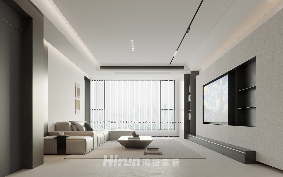 建發(fā)央璽160㎡雅致現(xiàn)代四居室 裝修案例效果圖-4