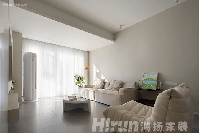 98㎡北歐風(fēng)裝修，打通陽(yáng)臺(tái)、客餐廳開(kāi)放式格局太通透了！