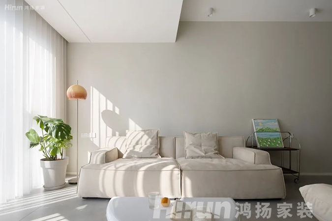 98㎡北歐風(fēng)裝修，打通陽(yáng)臺(tái)、客餐廳開(kāi)放式格局太通透了！
